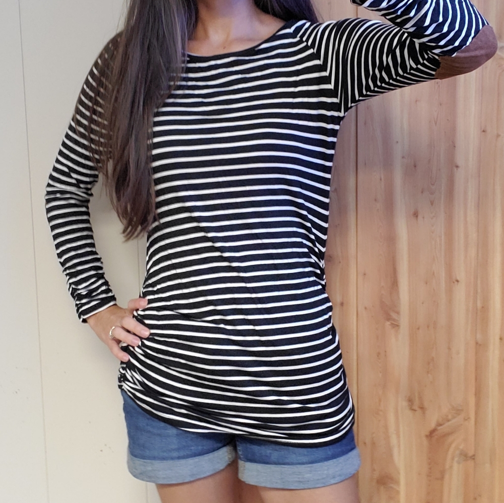 Black and white striped shirt medium